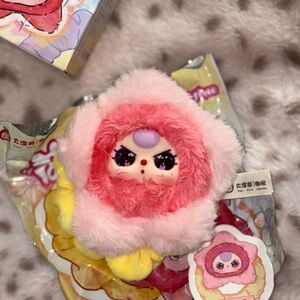 Baby Three Flower Hair Ring CONFIRMED Pink Flowers with Special Eyes